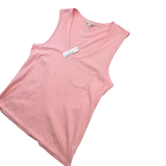 Standard James Perse pink 100% cotton pocket tank size 3 L New With Tags - Picture 4 of 8
